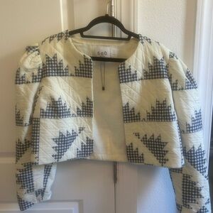 Sea New York Ivory Satin Label Blouse